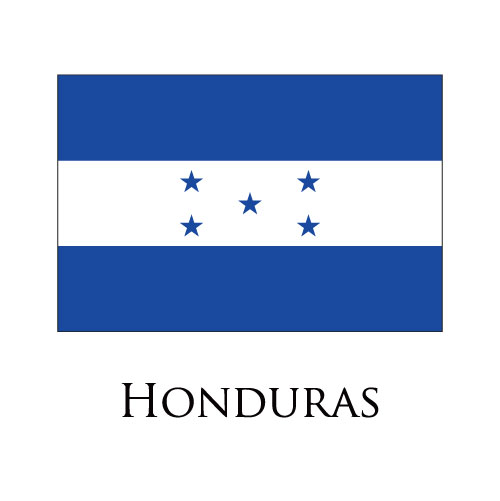 Honduras flag logo vinyl decal